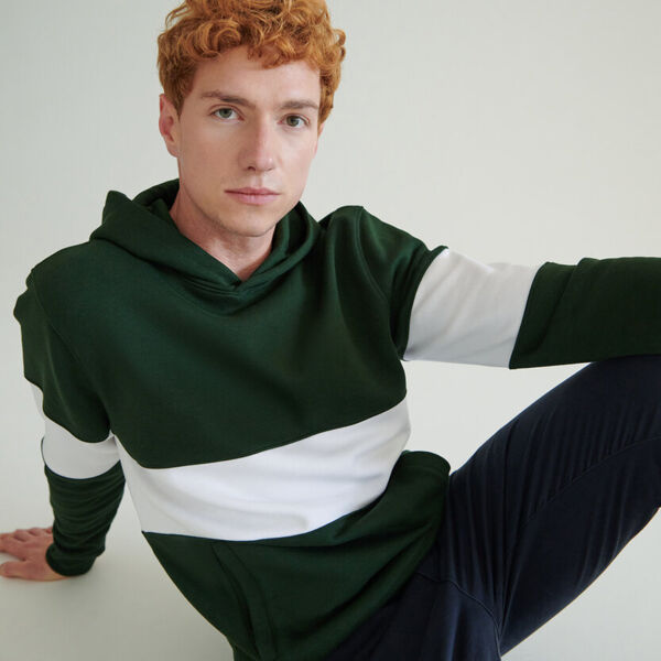 Heavyweight panelled hoodie Thumbnail