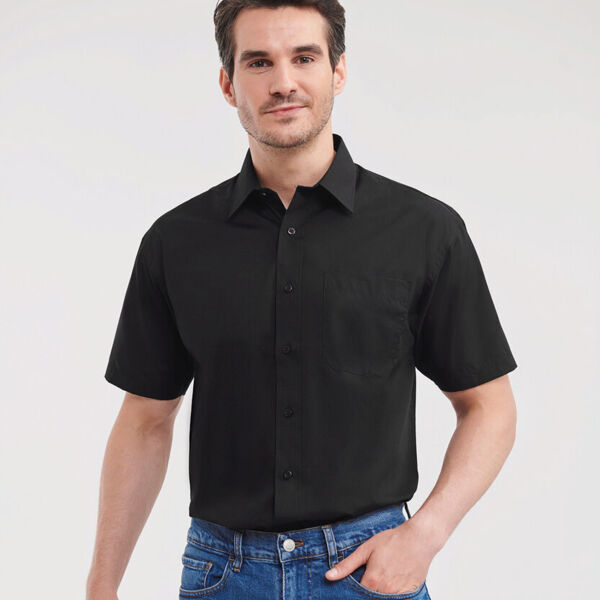 Short sleeve polycotton easycare poplin shirt Thumbnail