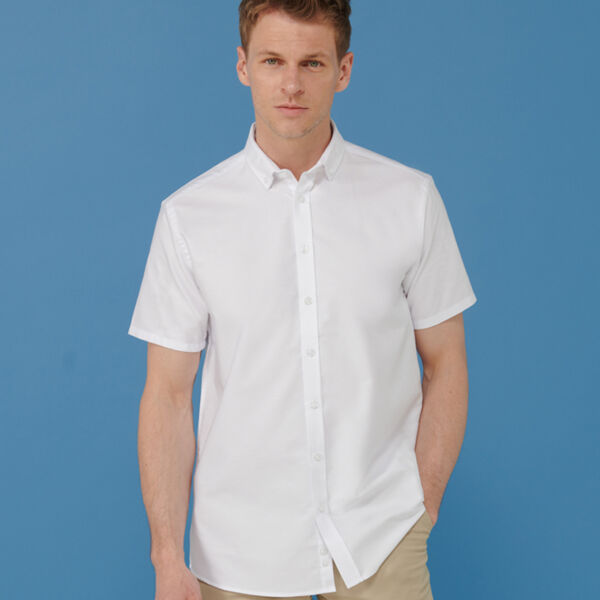 Henbury Modern Short Sleeve Regular Fit Oxford Shirt Thumbnail